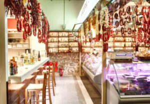 Ta Karamanlidika tou Fanh deli restaurant. Interior view, Athens Voice